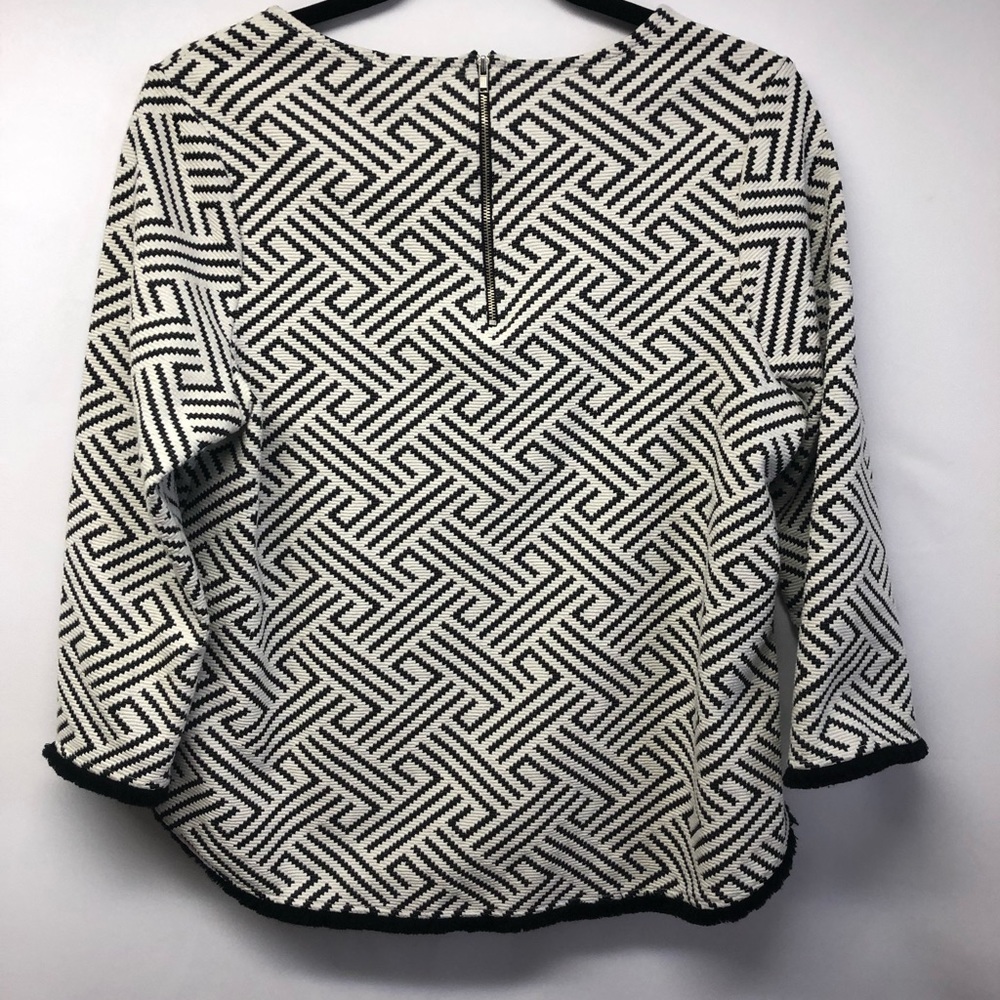 W5 Anthropologie Black/White Top Size Medium - Picture 2 of 8